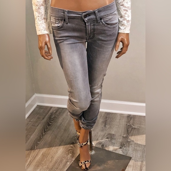 Seven for all Mankind Roxanne Skinny Jeans Gray Size 27 - Picture 8 of 11